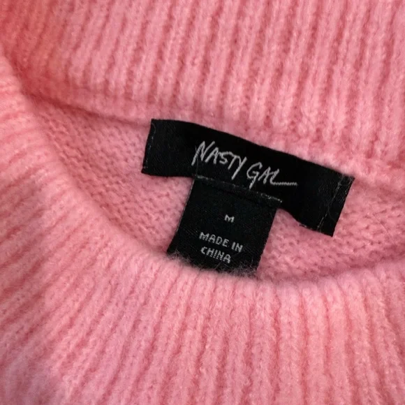 Nasty Gal Pink Graphic Sweater - Picture 6 of 7